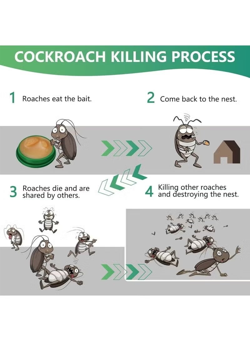 MOONSPRY 12 pcs Roach Bait Stations, CockRoach Trap, Natural Cockroach Repellent, Roach Traps Indoor/Outdoor Use For, Roaches, Ants, Spiders, Bugs - Image 4